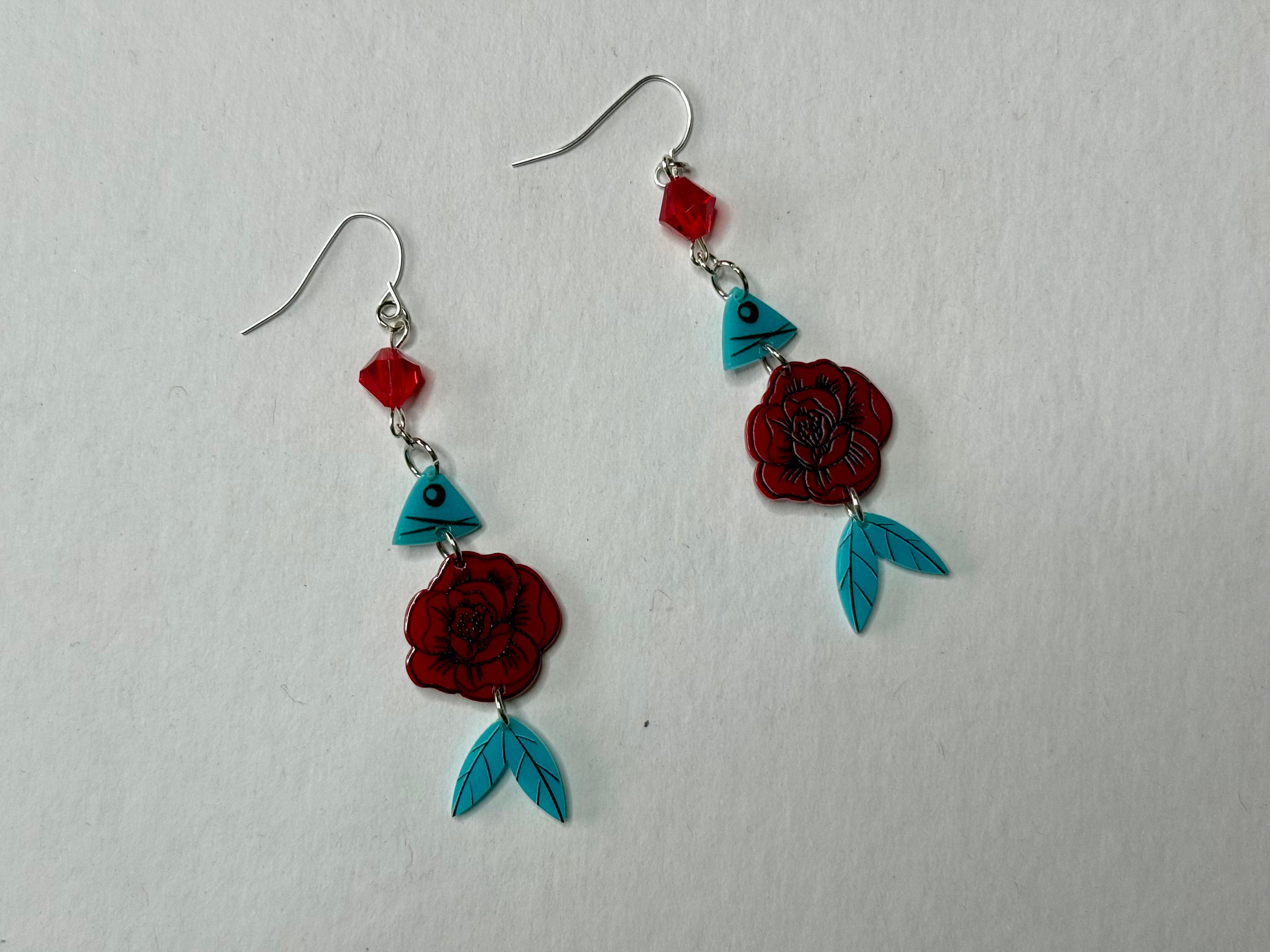Rosey Fish Earrings