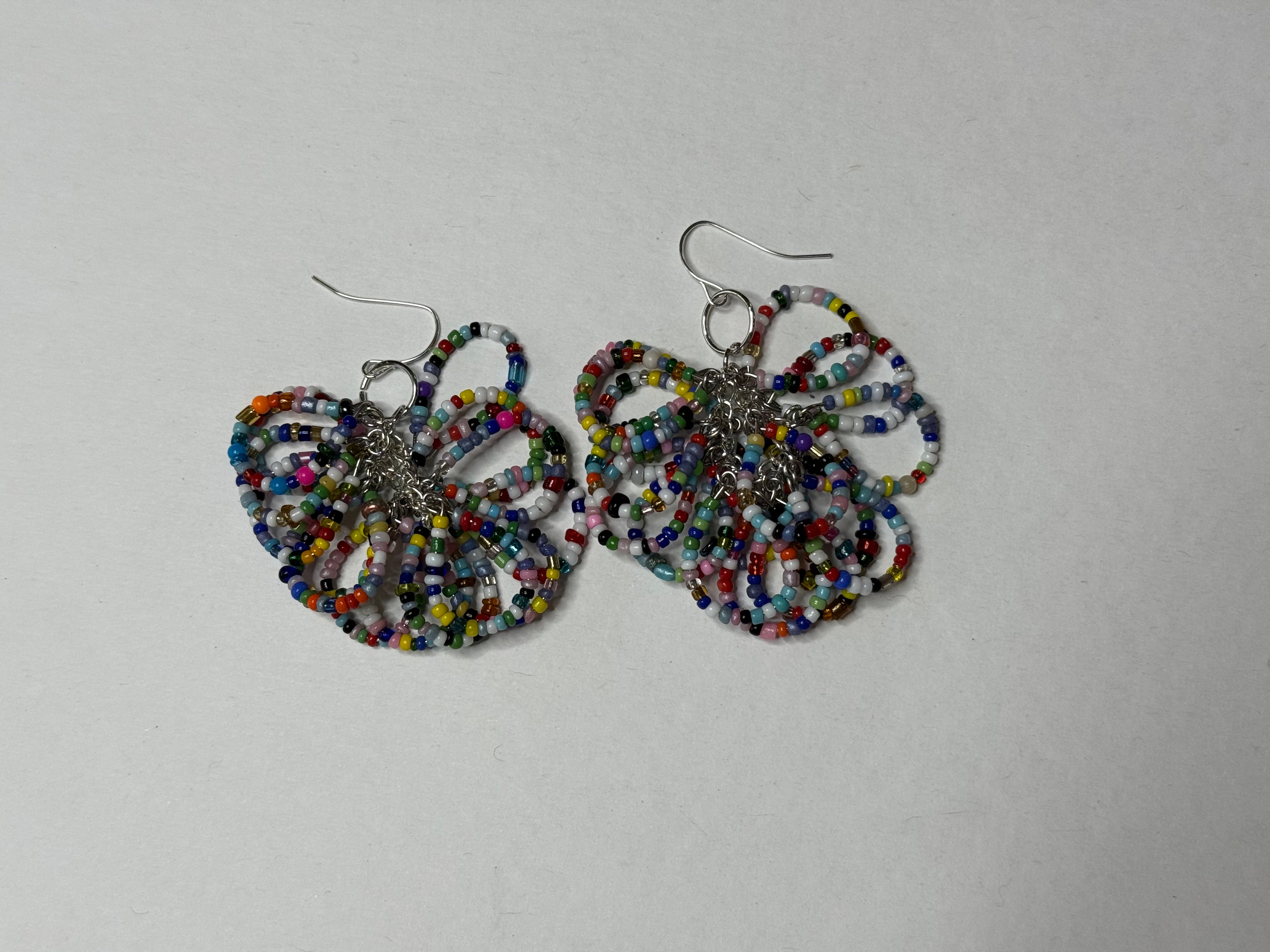 Massive Seed Bead Hoop Earrings