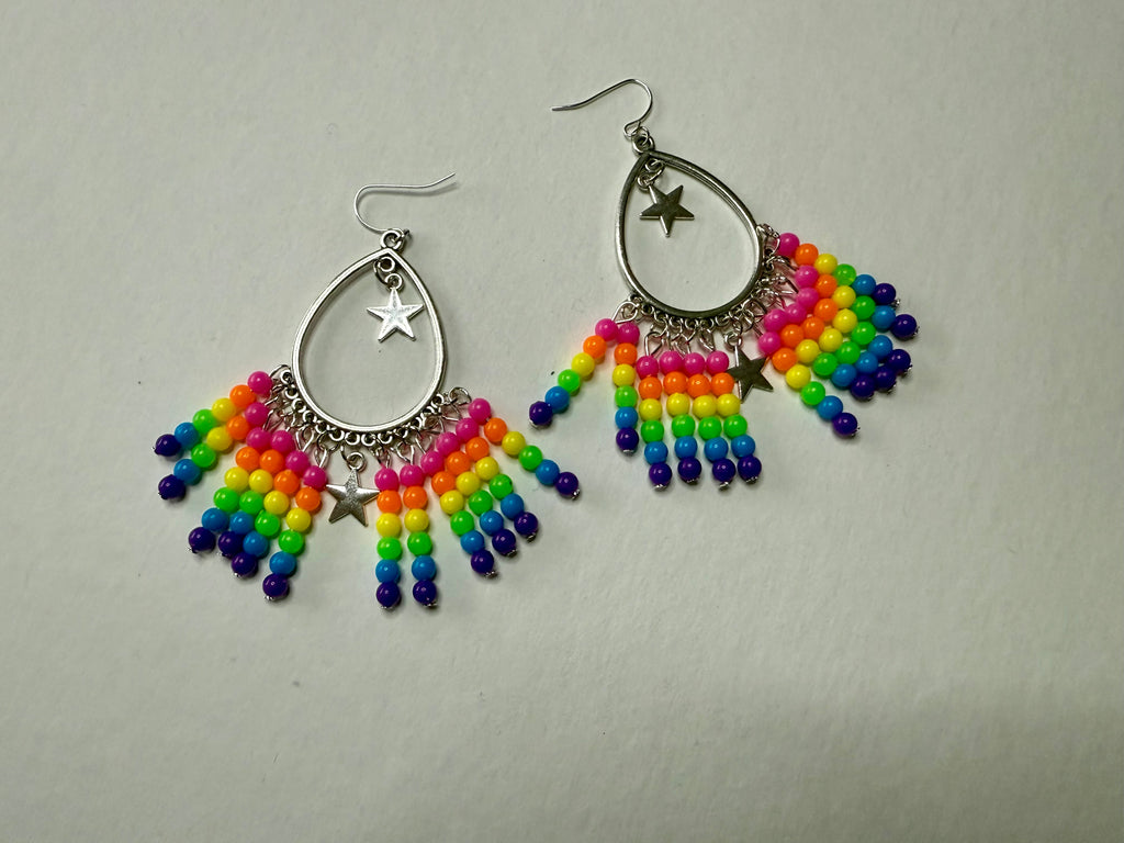 Star Bright Neon Stars Earrings