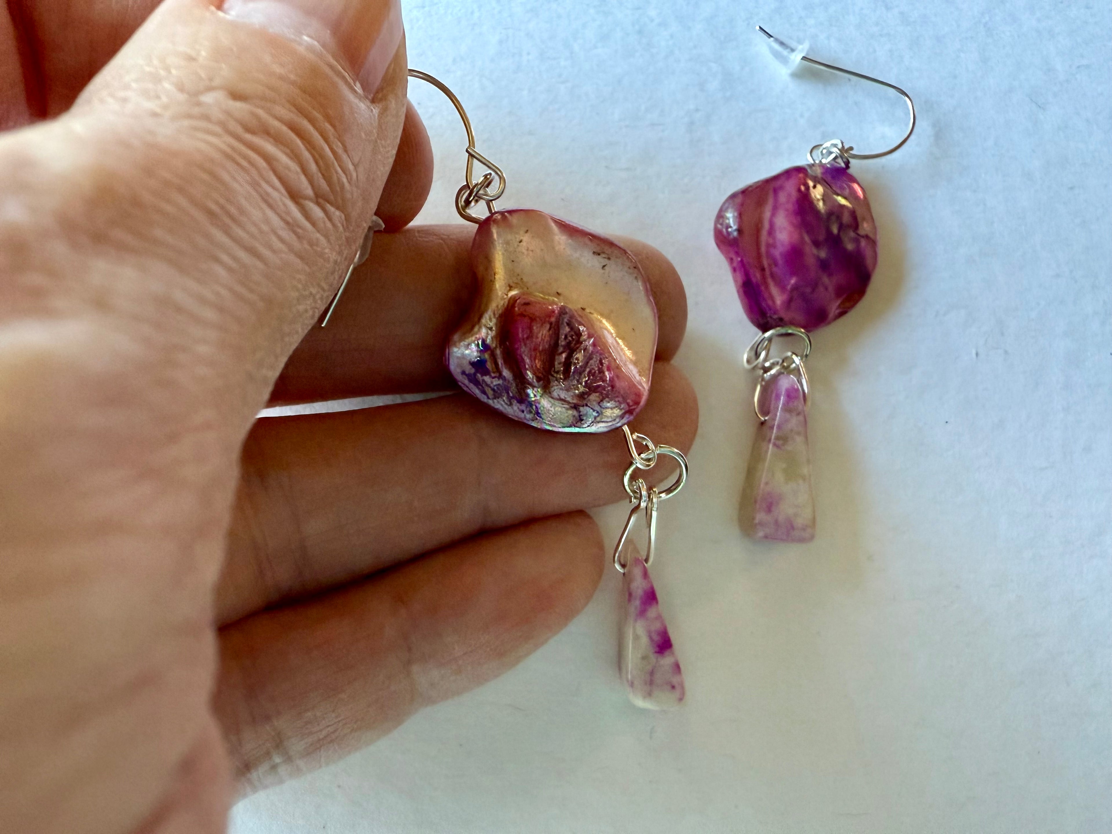 Purple Stone Earrings