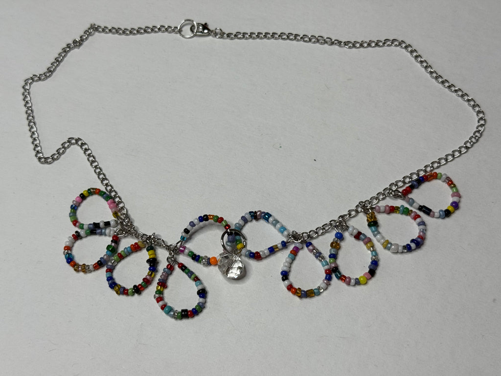 Beaded Hoop Necklace