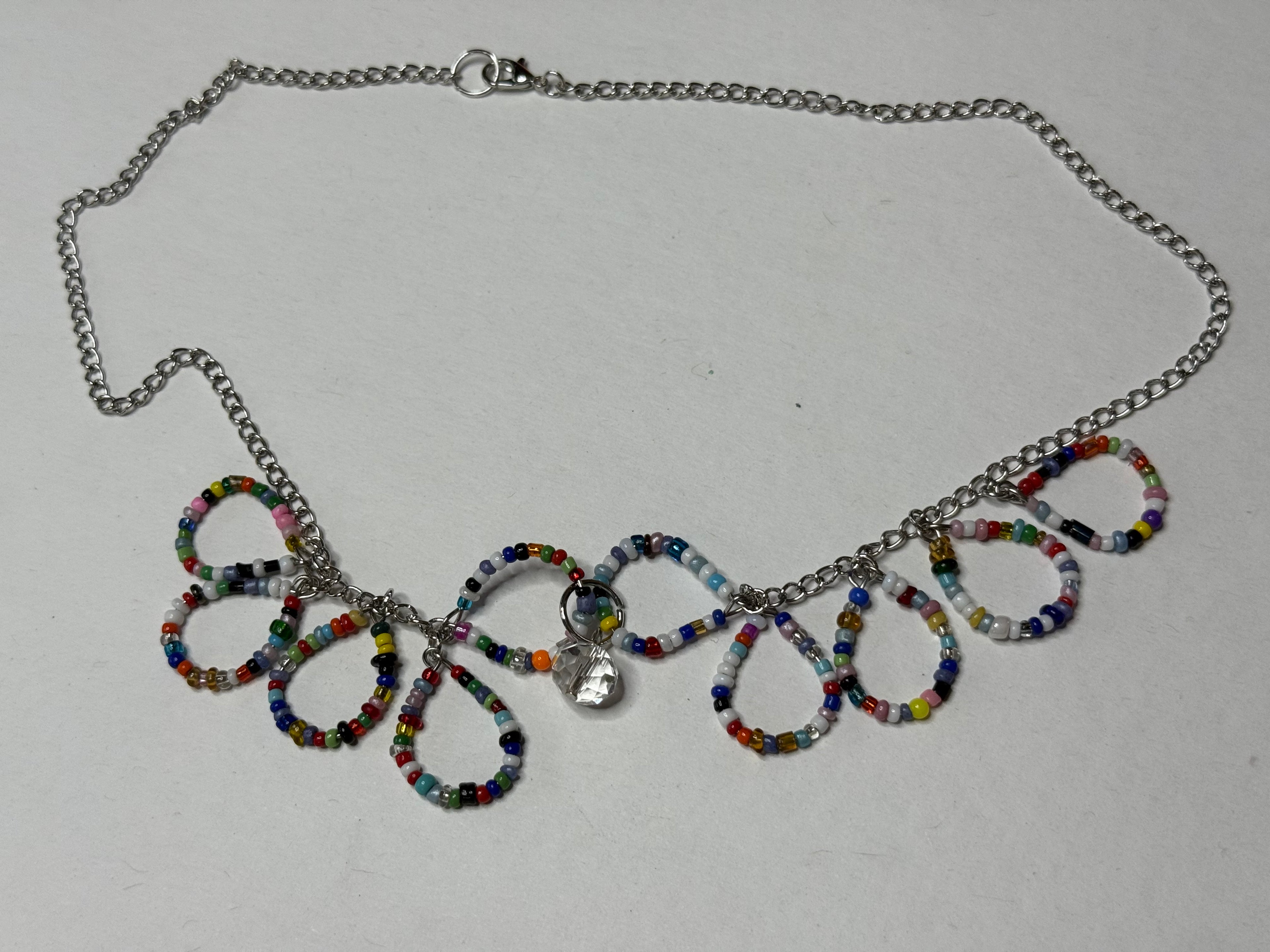 Beaded Hoop Necklace