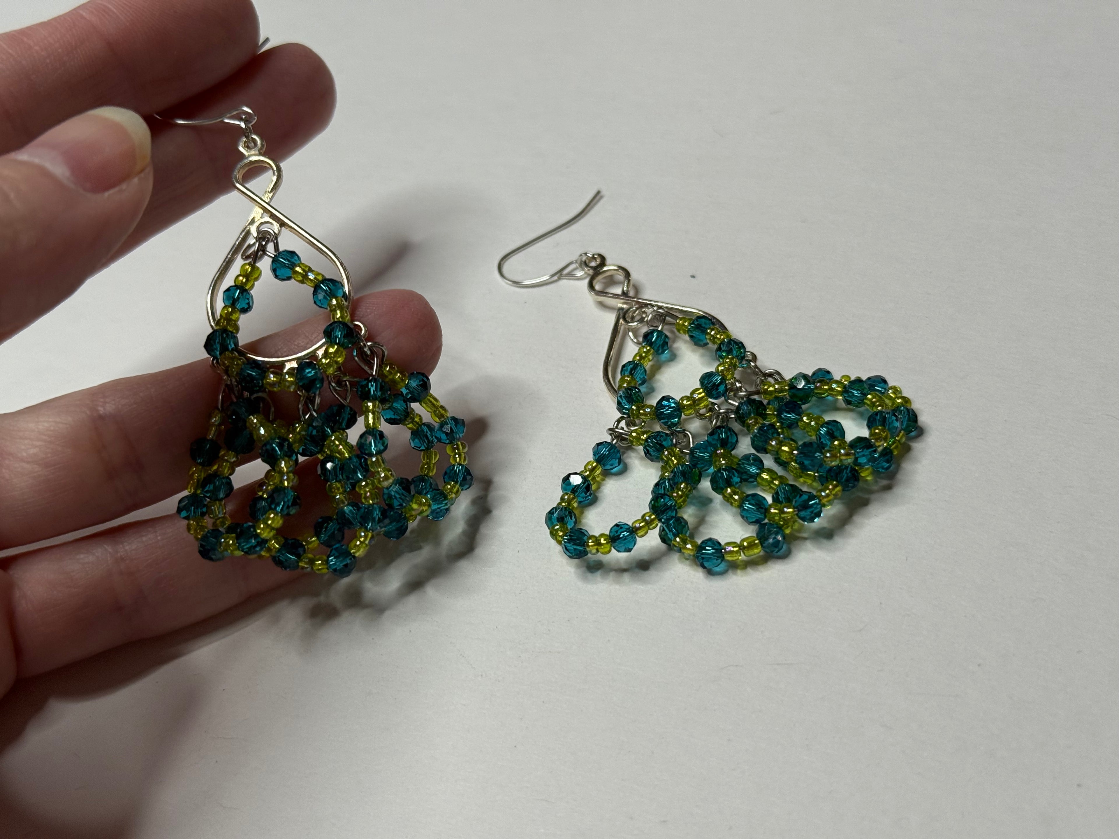 Crystal Hoop Beaded Earrings
