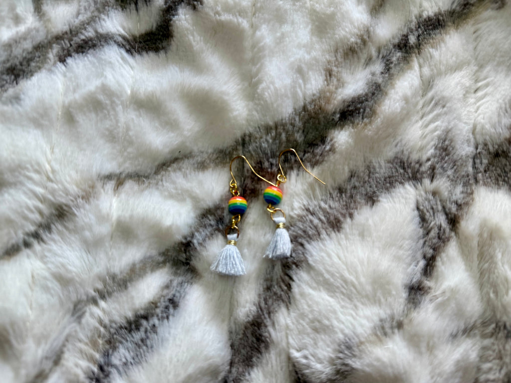 Rainbow Tassel Earrings