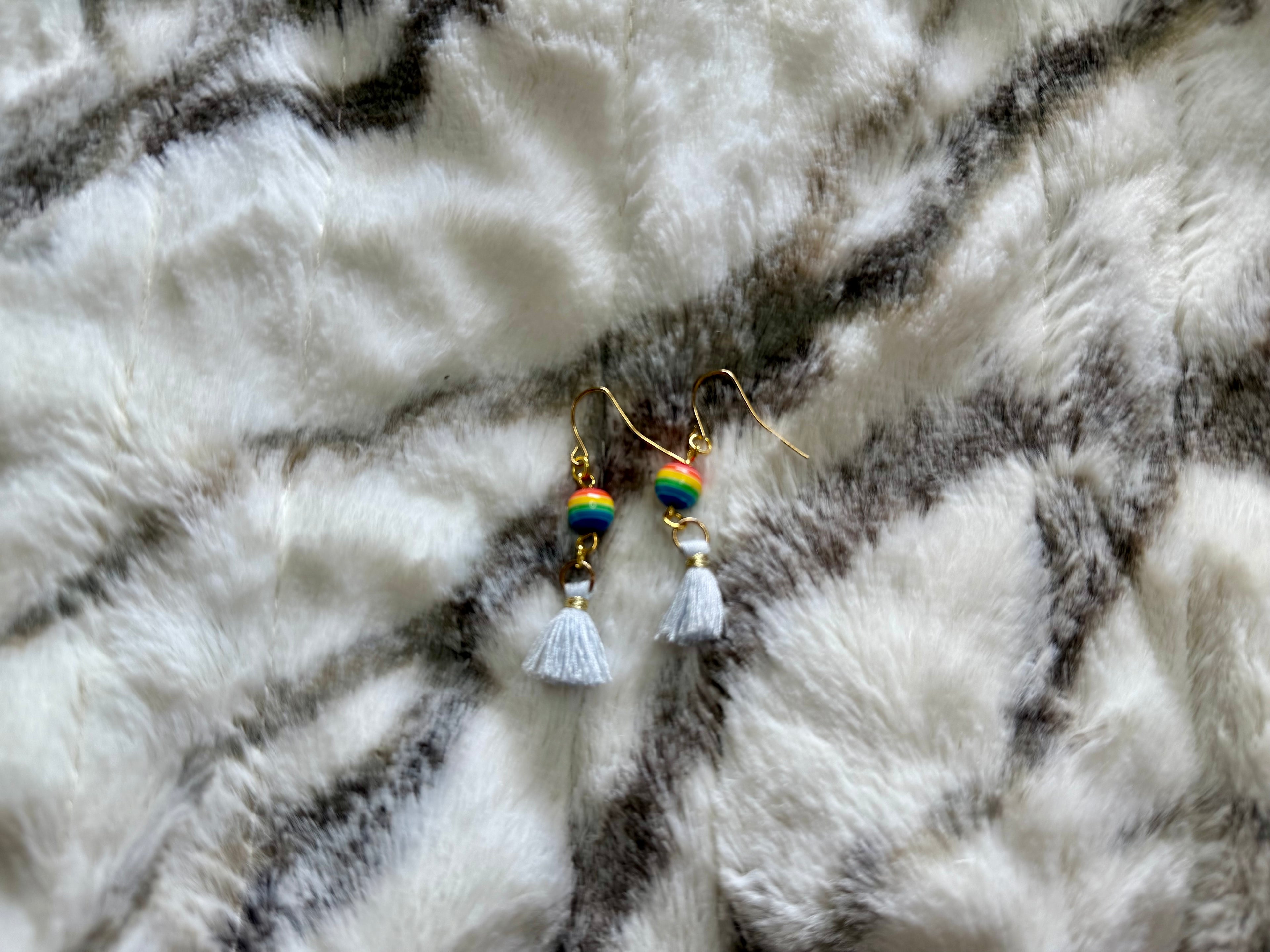 Rainbow Tassel Earrings