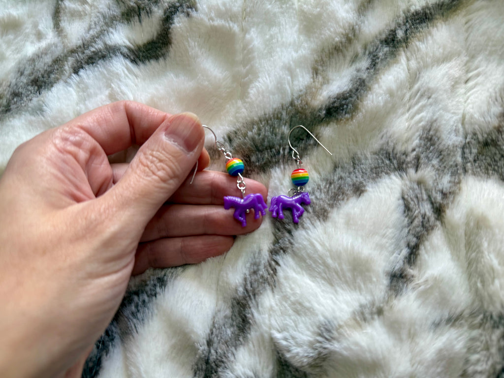Rainbow Pony Earrings
