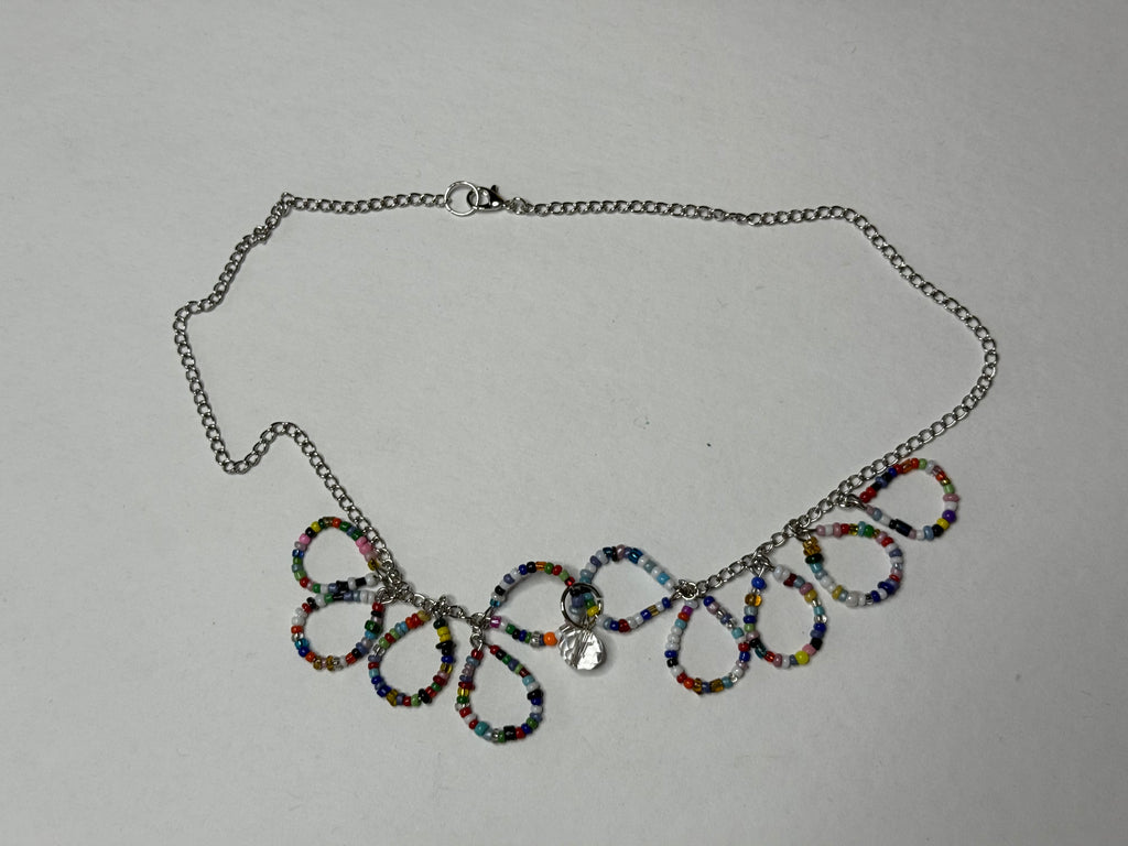 Beaded Hoop Necklace