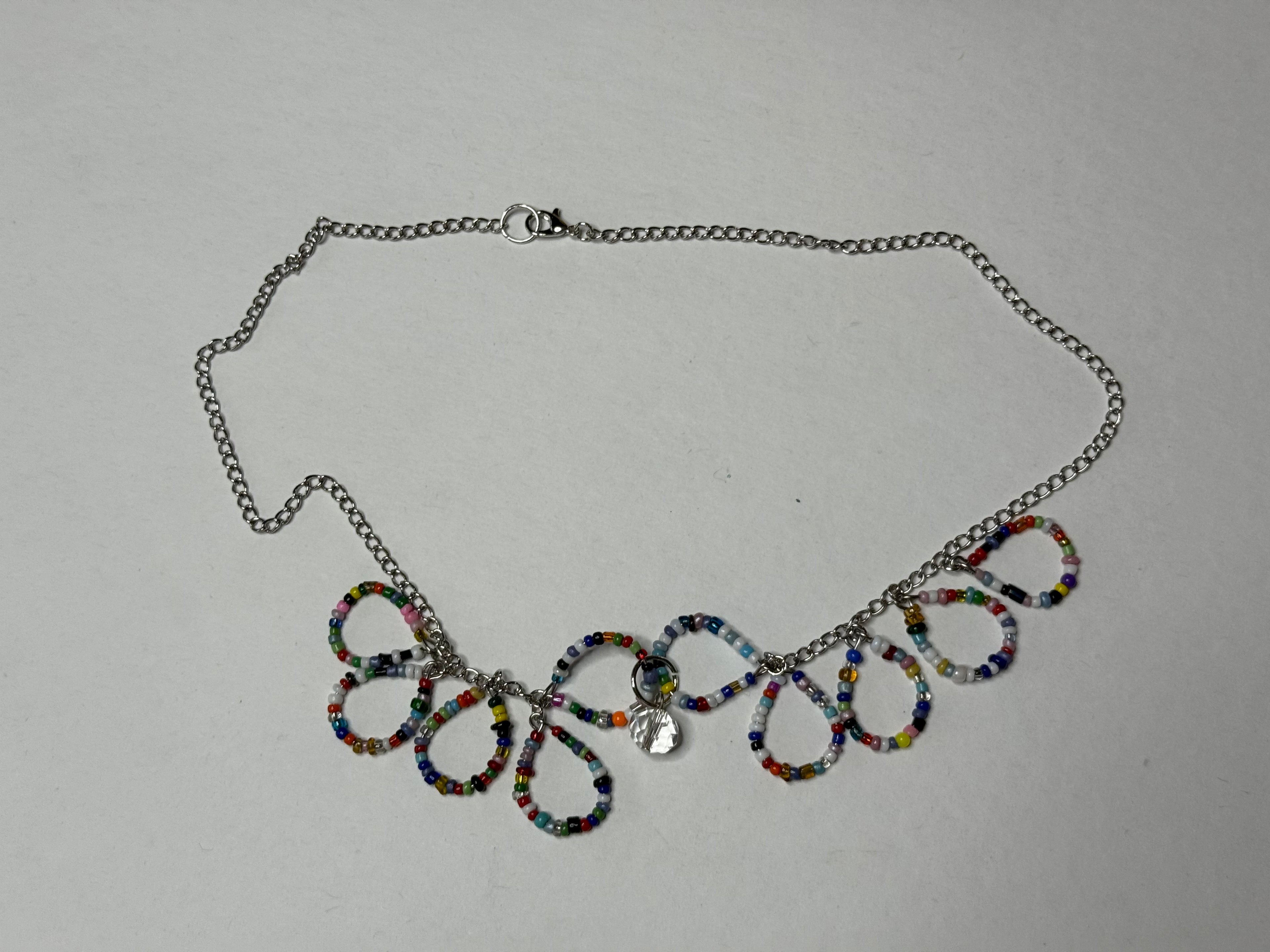 Beaded Hoop Necklace