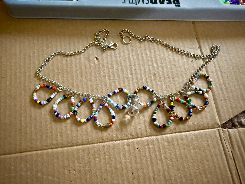 Beaded Hoop Necklace