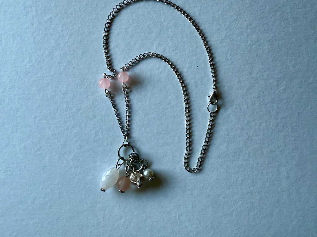 Pastel Pink Charm Necklace
