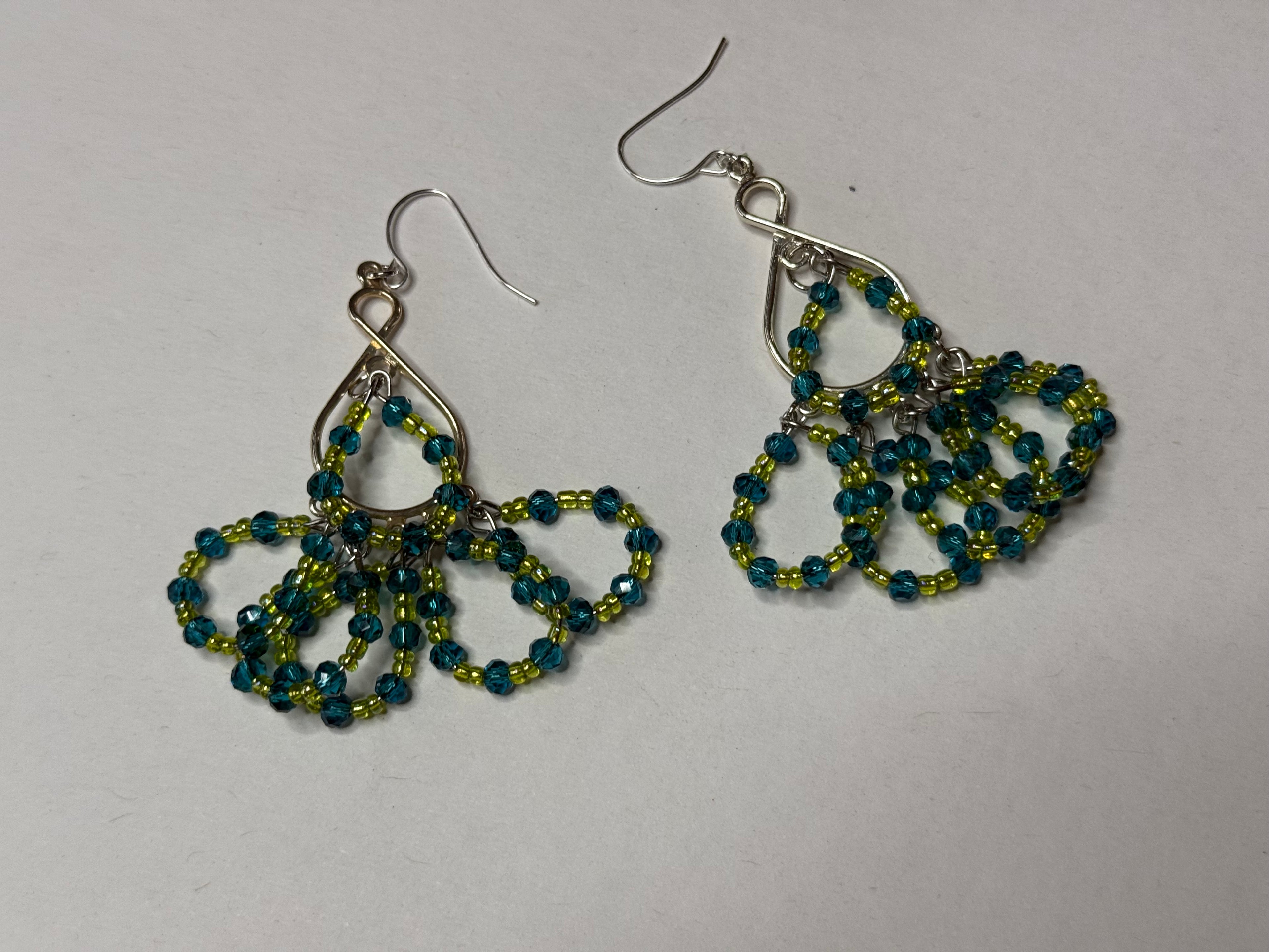 Crystal Hoop Beaded Earrings