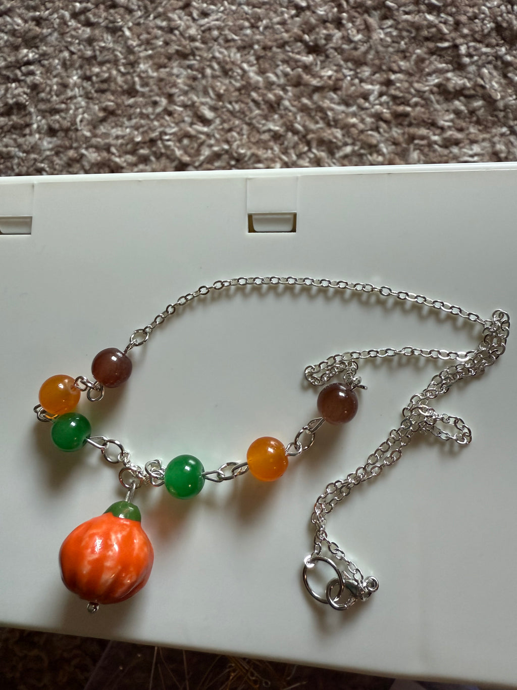 Pumpkin Beaded Necklace