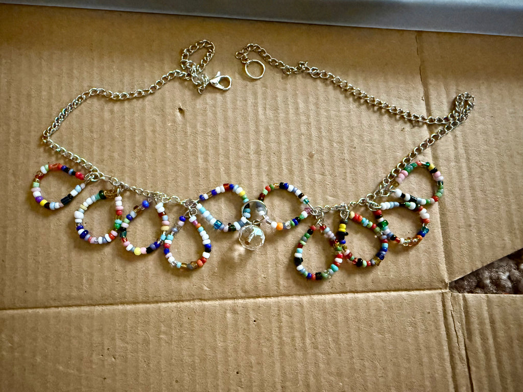 Beaded Hoop Necklace
